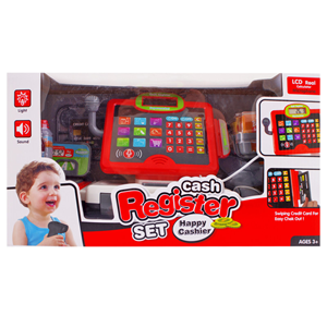 اسباب بازی صندوق فروشگاهی کودک قرمز supermarket cashier toys BSCI Five Star_اسباب بازی